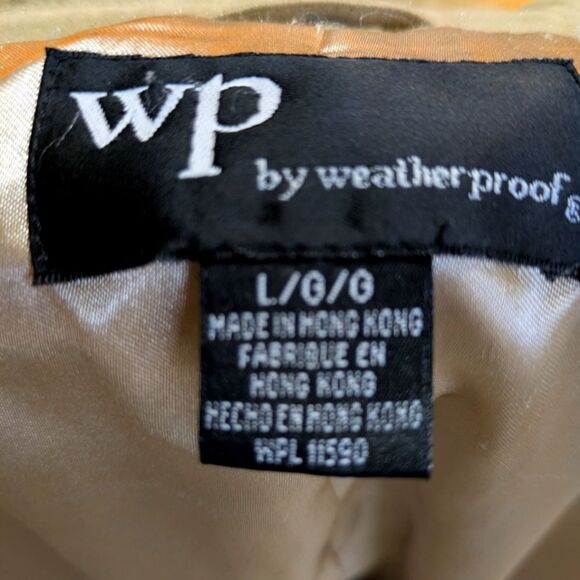 WP by Waterproof Beige Button-Up RainCoat, Size Large - Picture 6 of 8
